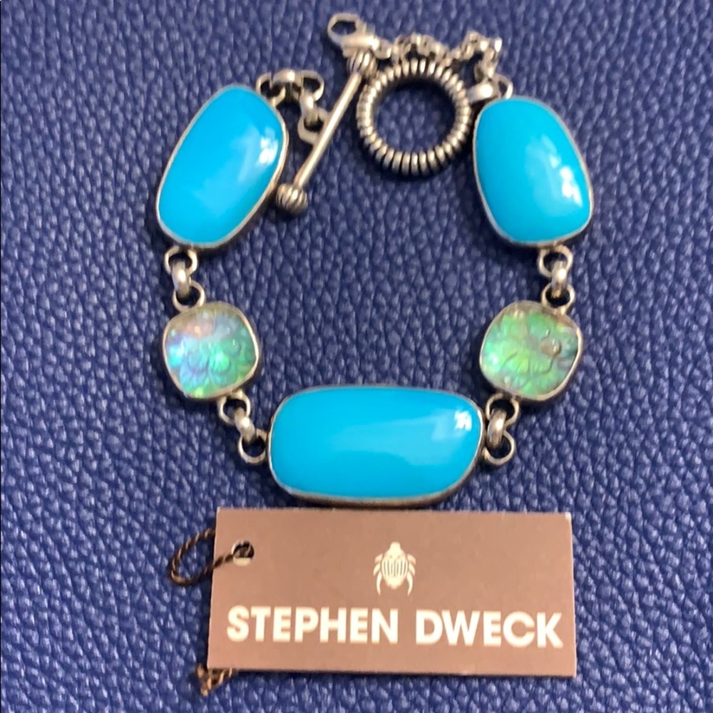Stephen Dweck Turquoise Link Bracelet